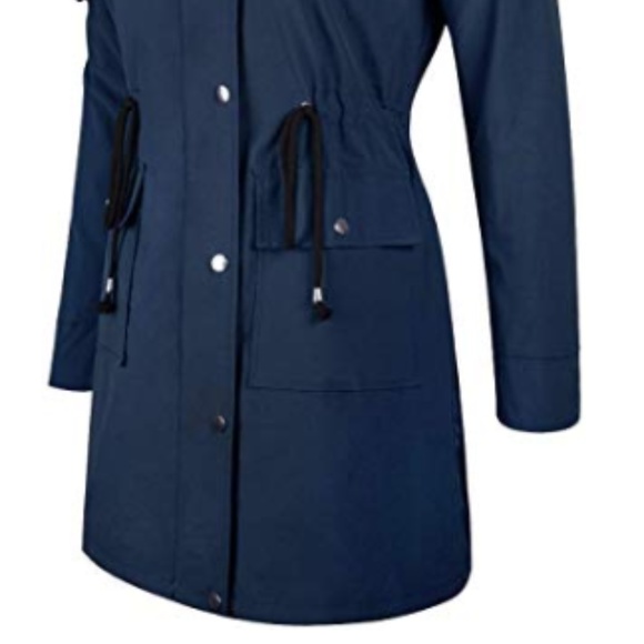 Rain Jacket Raincoat Waterproof Lightweight Hooded - Picture 2 of 7